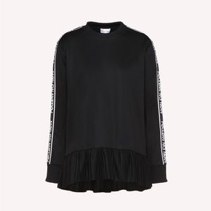 RED Valentino "FOLLOW ME NOW" RIBBONS DETAIL SWEATSHIRT Size S $550